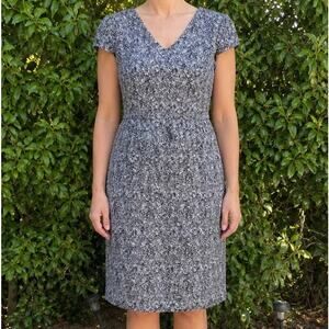 New With Tags Betsey Johnson Silver Black Metallic Cap Sleeve  Dress Women’s 12
